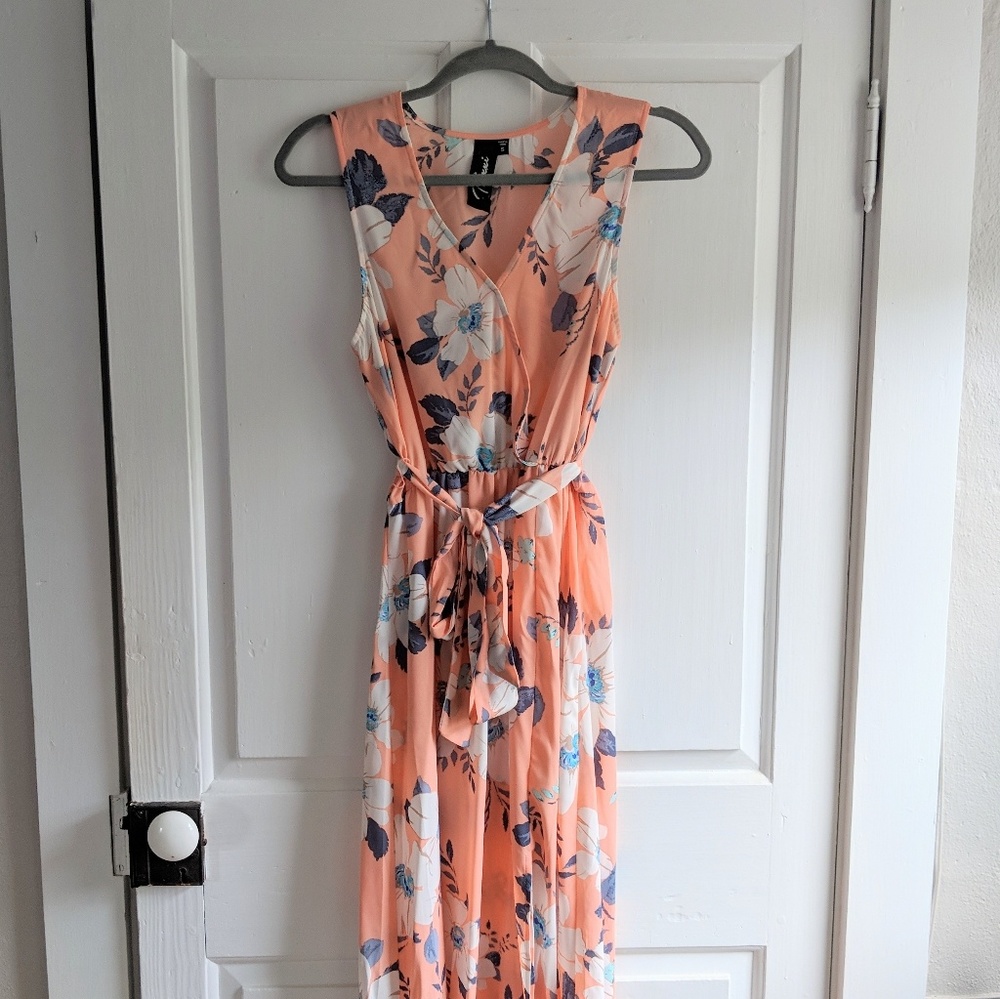 Pink Floral Maxi Dress